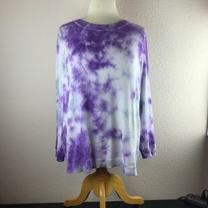 Tie Dye Sweater Purple L